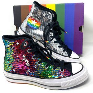 Converse CHUCK 70 High Sequins Multi Sneakers Women’s Size 167755C